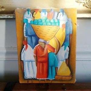 Vintage Folk Art Original Painting